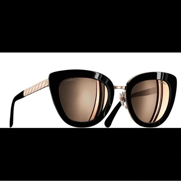 Chanel CC Cat Eye Quilted Sunglasses